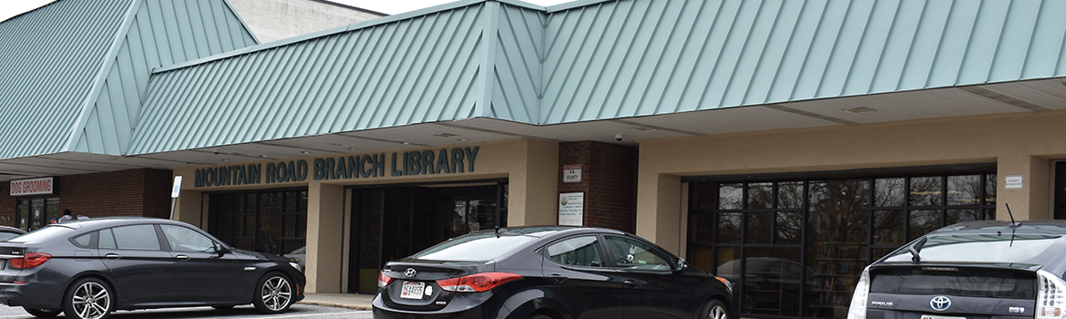 Mountain Road Library exterior header