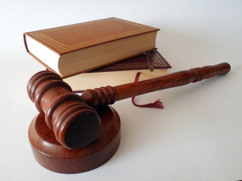 image of gavel and legal books
