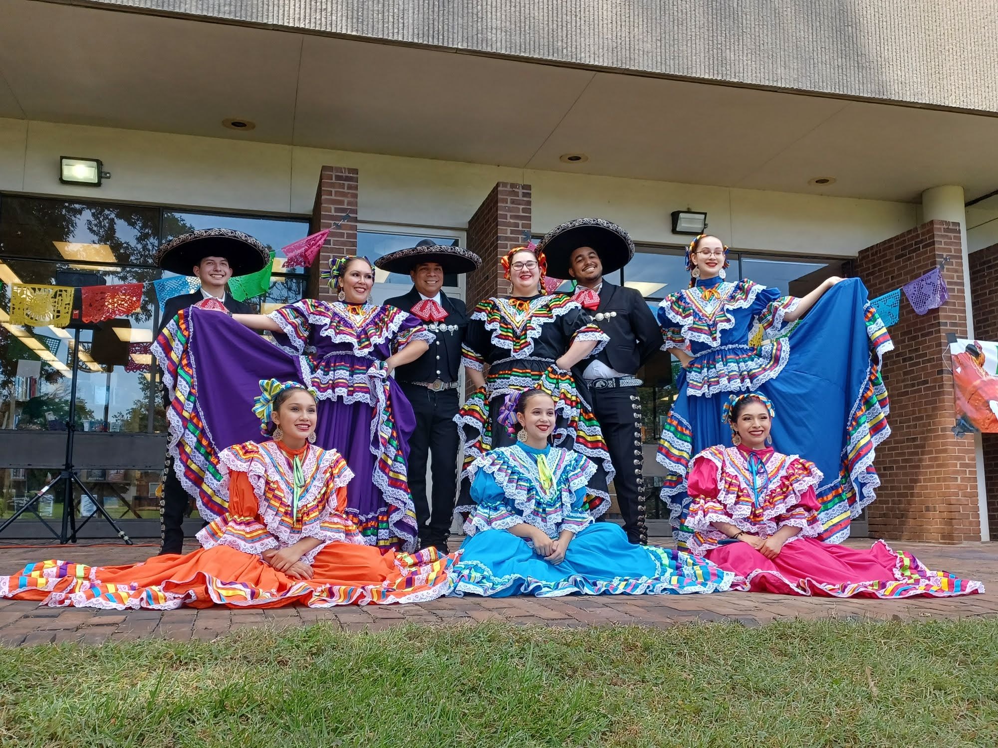 Group photo in colorful costumes