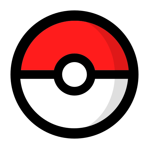 Red and white pokéball