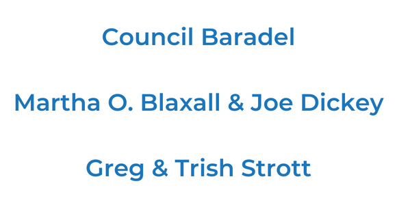 Council Baradel, Martha O. Blaxall & Joe Dickey, Greg & Trish Strott