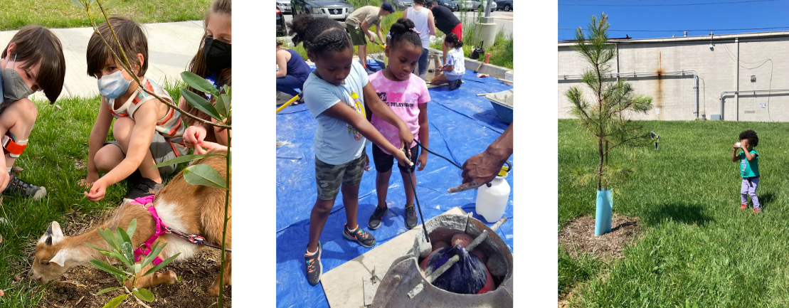 Children at outdoor library programs