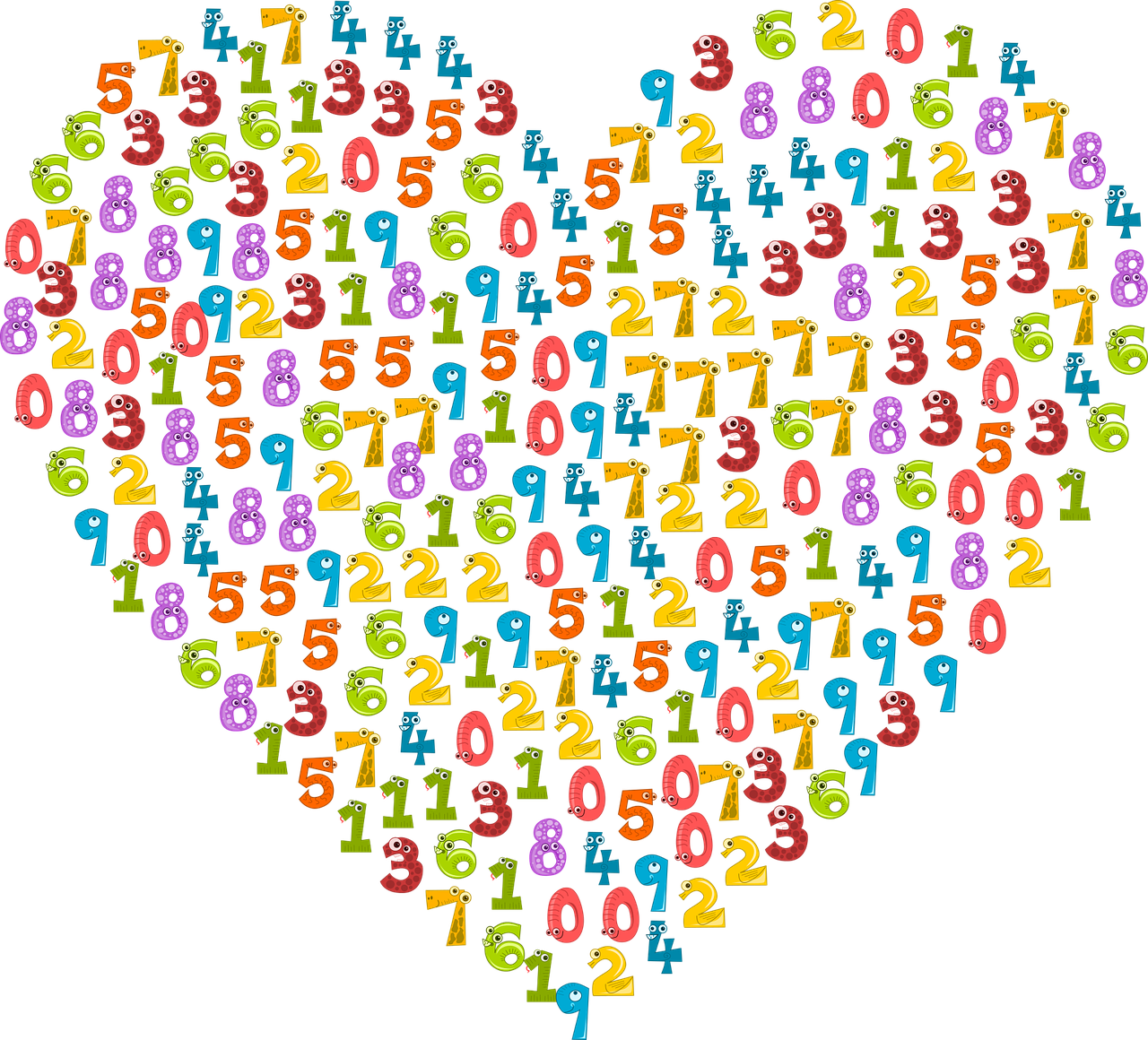 Heart with Numbers