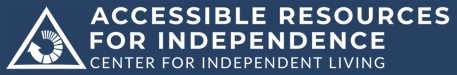 Logo: Accessible Resources for Independence. Center for Independent Living. 