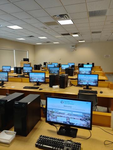Odenton Computer Lab with various desktop computers