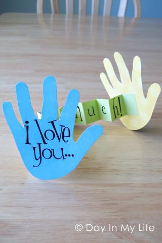 Cutout hand craft for Father's Day