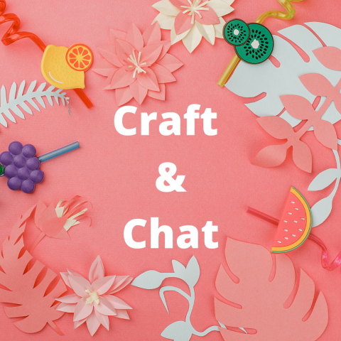 Craft and Chat over pink background