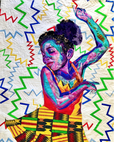 Quilted piece by Bisa Butler