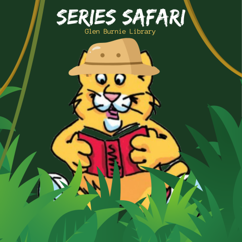 Sneaks sitting in the grass reading a book wearing a safari hat.