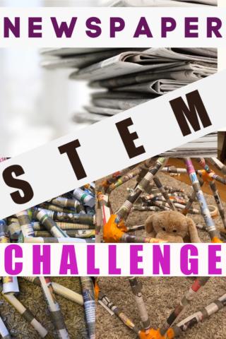 picture of newspaper stem challenge