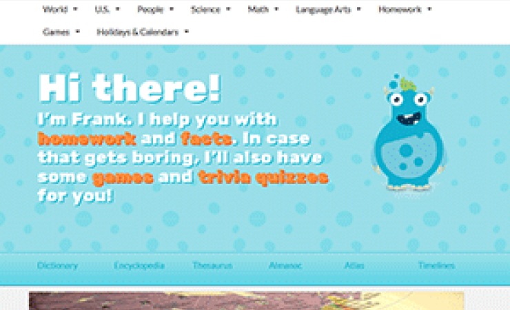 Fact Monster homepage