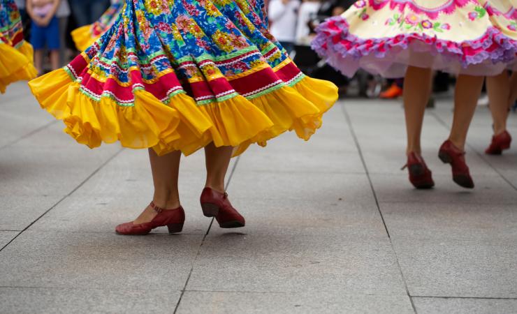 Image of latin folk dance feet