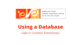 How to use GALE Databases - Children Thumbnail